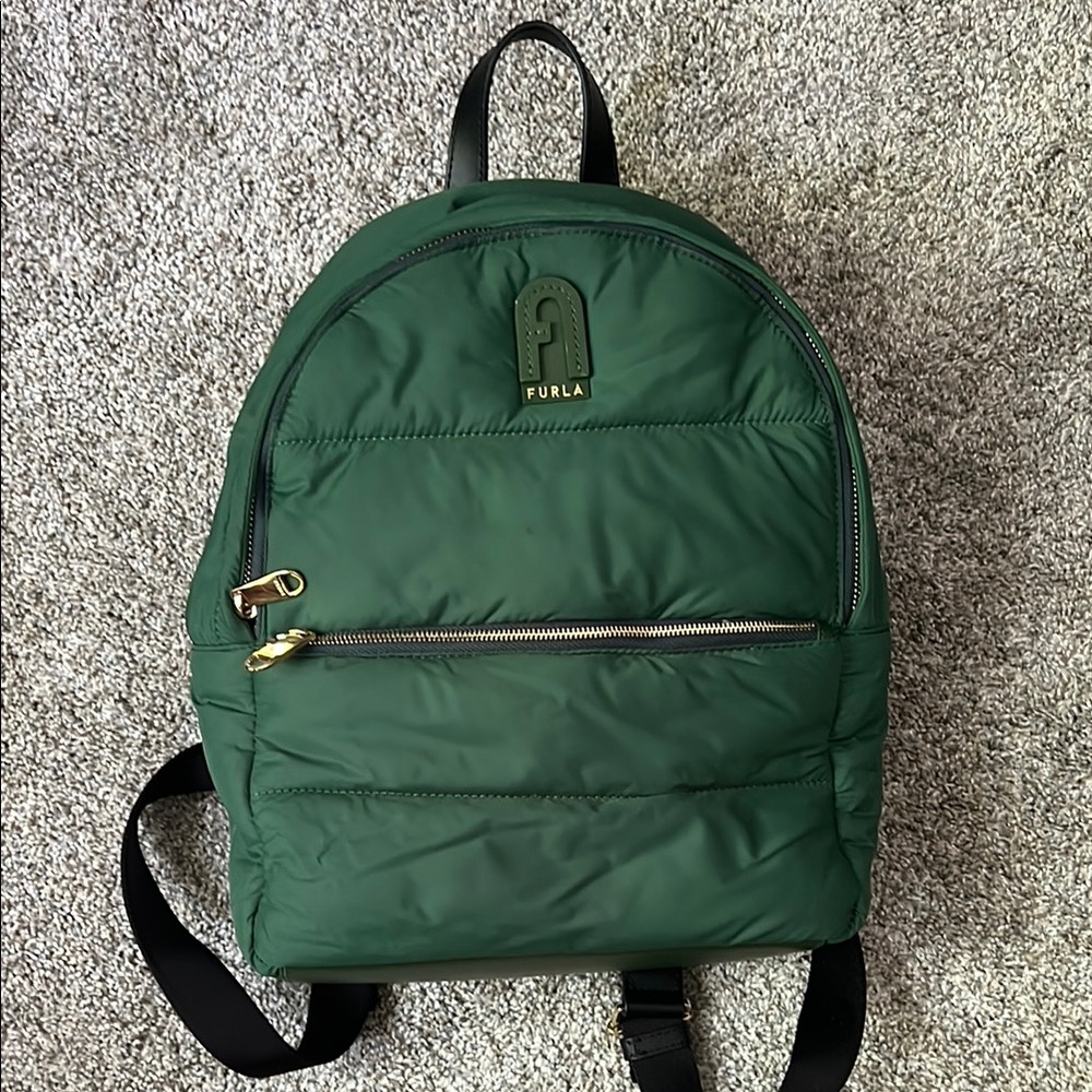 Furla Green Backpack Minimalist Design